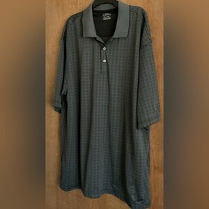 PGA Tour Mens Polo Shirt Gray Diamonds Short Sleeve Size 3XLT Casual Golf